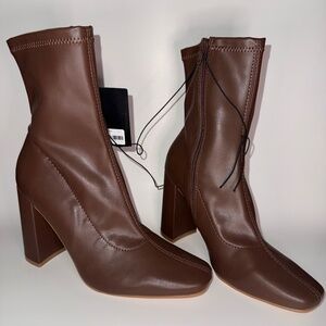 Forever 21 Faux Leather Brown Boot